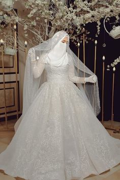 Wedding Dress Muslimah Mewah Purdah