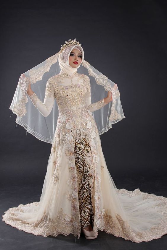 wedding dress muslimah mewah