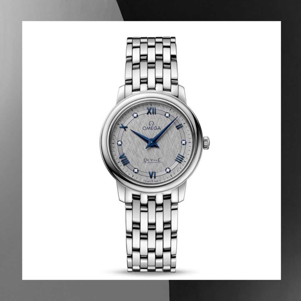 imej jam tangan omega prestige quartz grey