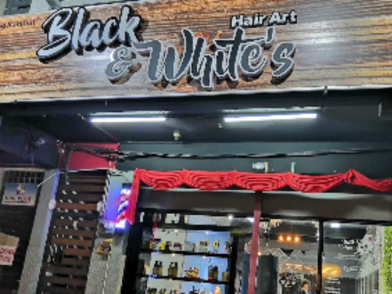 Kedai Gunting Rambut Black white