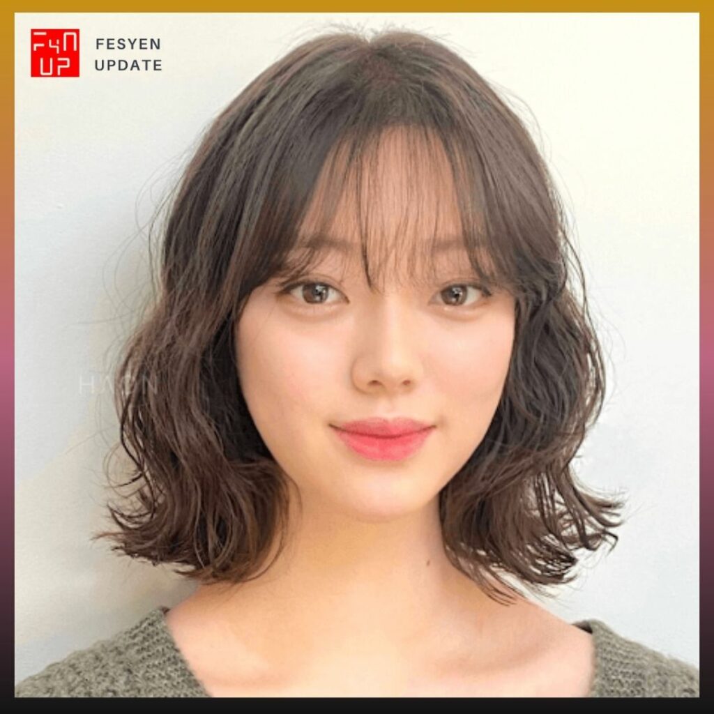 Imej Style Rambut Korea Perempuan Wavy Short Hair