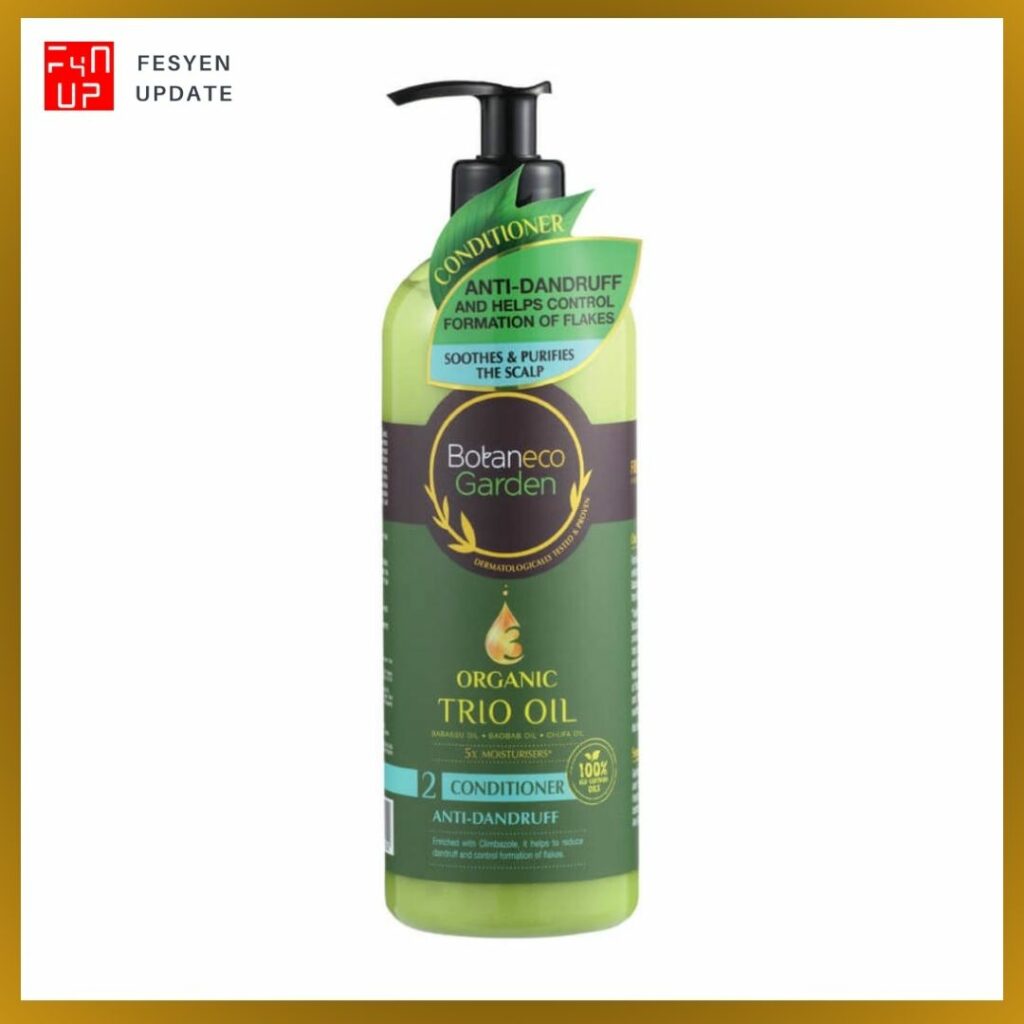 Imej Shampoo organik untuk rambut gugur Botaneco Garden TRIO Oil Anti Dandruff Shampoo